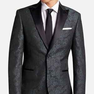 Egara Men's‎  Slim Fit Dinner Party Jacket  Formal Green Floral 38/40